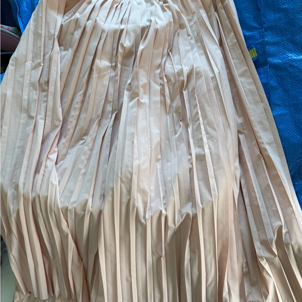 Aerie Soft Pink Pleated Maxi Skirt